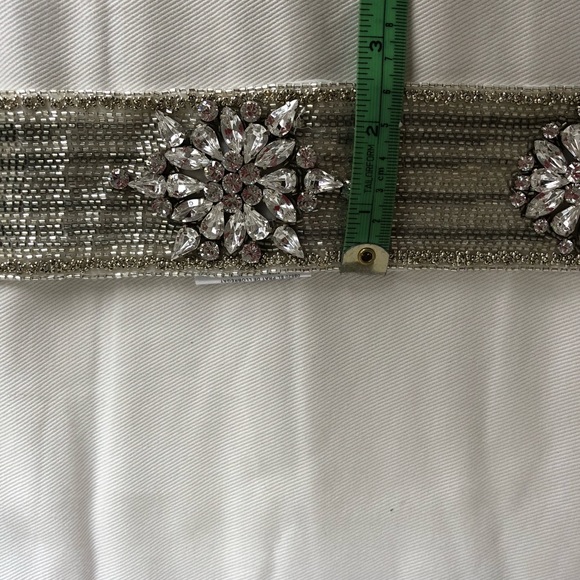 Rhinestone beaded bridal belt - Picture 5 of 5